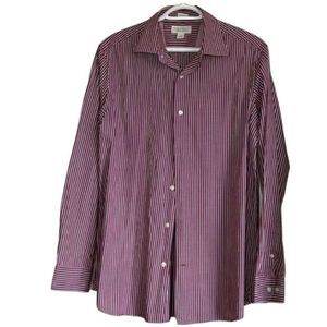 Banana Republic classic fit striped button front shirt size Medium‎